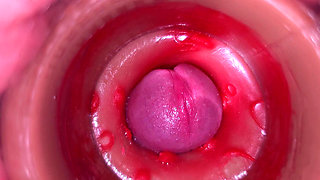 Camera in Vagina, Cervix POV, Creampie