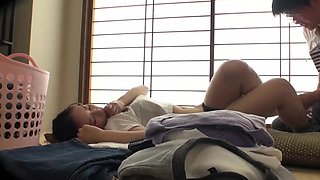 Stunning Asian housewife gets her needy pussy pounded hard