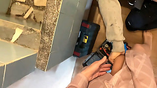 Pipe Fixing Gone Wrong! He Doesn't Expect My Cock