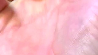 Close up solo beauty toying ass