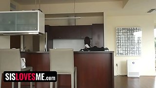 Sislovesme - gorgeous stunner with flawless figure gets to suck enormous shaft after losing in truth or dare