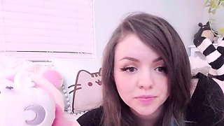 Brunette and her toys have close up masturbation sex