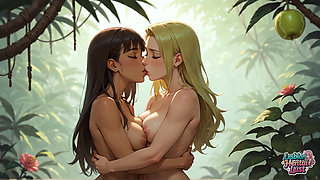 Siping Waterfall Lesbian Love - Tropical Hoes Nude Lezzie Sex!