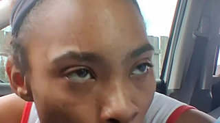 Petite Ebony Gagging on Bwc