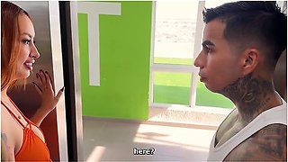 Andrea Castro And Christian Chaux - I Meet My Neighbor In The Elevator And Fuck Her Outdoors