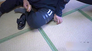 Xr65-a Girl in a School Uniform Had Her Feet Tickled.