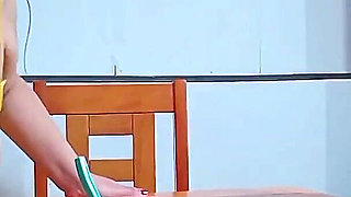 Horny Stepmom Brings Her Stepson Coffee and Gets Fucked Hard on the Table