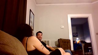 Dom trains new sub slut while watching porn and roleplaying taboo