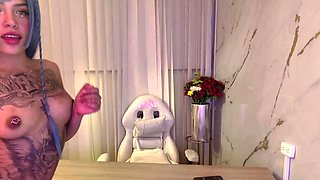 Small tit brunette in lingerie Alyssia