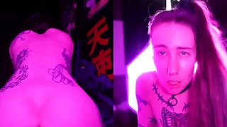 Tight sweet clit and ass solo toy fun