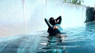 Eroteric Shibari Bondage Underwater Latex Struggle -