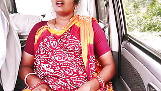 Telugu step mom car sex long drive for sex with step son, telugu dirty talks.