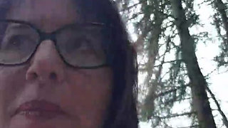 Julie Strips Naked on the Side of the Road and Squirts