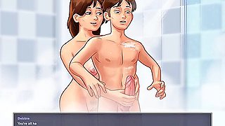 Car Toon, Anime Hentai And Hentai Anime In Lets Play - Summertime Saga, Sex In The Shower