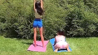 Two Fitness Babes Pay for Any Services Only with Their Pussies