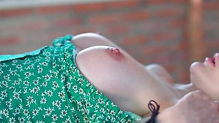 Tali and Masha. Wild passionate sex in the wild nature