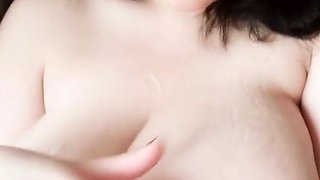 Big boob brunette masturbates on webcam