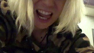 I Fuck Two Holes at the Same Time, Jumping and Moaning! Then I Suck a Dick Greedily Very Deeply!