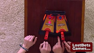 Lesbian Teen Brunette Loses Basketball Bet & Gets Fucked Hard
