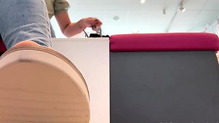 Public foot fetish