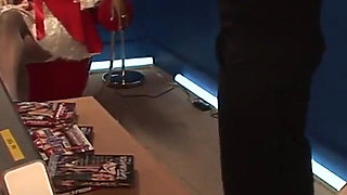 Jasmine Webb a slutty ebony girlfriend with a shaved pussy and brunette enjoys a cock inside her pussy