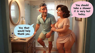 Unexpected Passion Awakens Grumpy Mother-in-Law During Countryside Getaway Trip (AI generated)