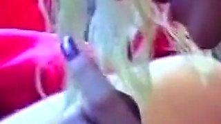 Blonde Babe Fingers Her Pierced Pussy While Sucking Cock