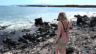 Cute blonde teen outdoor gleecute