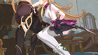 Genshin Impact- Escoffier’s Sweet Cake and Lustful Sex - 3D Hentai Animation