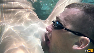 Hot and Wet Fucking in the Pool and Underwater - Jumping All Day on My Cock