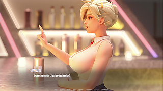 Overwatch XXX - Fucking Pink Lady's Pussy from Overwatch - Mercy's Route
