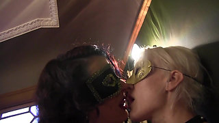 Cute blonde teen is a slave to this BDSM orgy