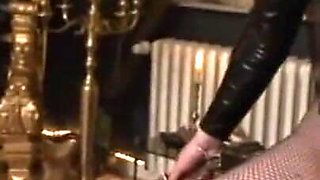 Humiliating wax play penis