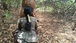 Housewife outdoor sucking cock
