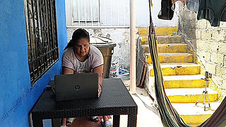 Outdoor sex with my horny, big-assed neighbor