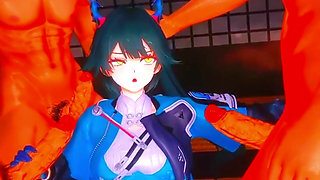 Arknights Endfield - Chen Gangbang Ntr Sex - 3D Hentai Animations