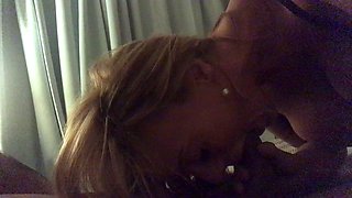 Great ass blonde blowjob and fucking POV