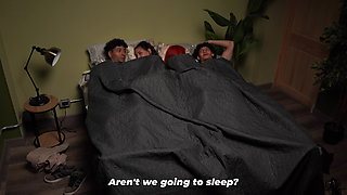 Friends end up in a partner swap after arriving home from a party - incredible foursome!