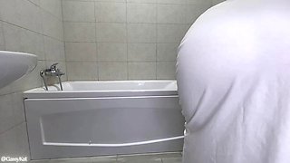 GassyKats Latina MILF Farts in White Dress Shower