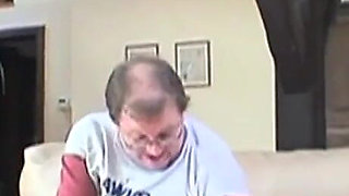 Fat Mature Fucks and Cums on Hairy Pussy Beautiful Young Blonde