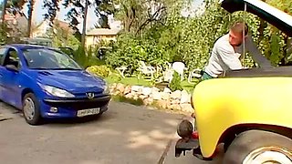 Slut fucking two dicks dp style