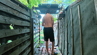 Big Firm Tits Outdoor Shower Doggy Style & Anal POV