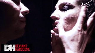 Dahlia Sky submits to a rough deep throat and ass pounding in Devianthardcore