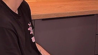 My English Tutor Turned Out to Have a Size 7 Bust, I Couldn't Help Myself, so I Fucked Her Pussy and Came All Over Her with a Li