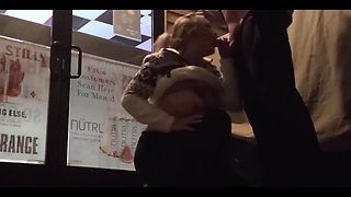 Extremely Risky Bar Blowjob and Downtown Sucking and Flashing