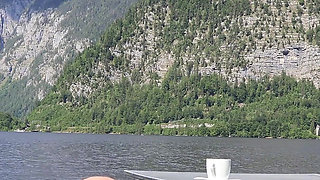 Luring a Stranger in Hallstatt: Balcony Strip & Raw Hotel Use - Deep Swallow Finish