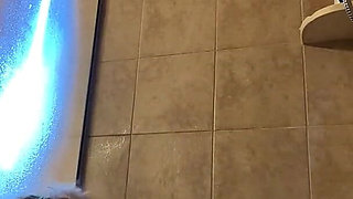 Backing My Ass up on BBC Dildo in Shower