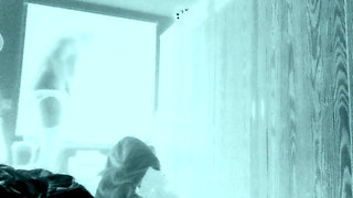 Femboy in fishnet stockings and stripper heels