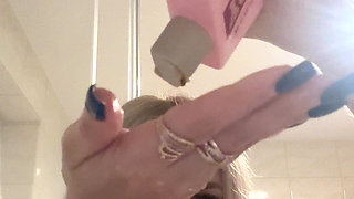 I'm a Dirty Little Blonde! I Play with My Pussy in the Bedroom and Moan Quietly so No One Can Hear How Much I Enjoy Myself!