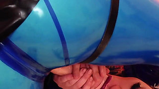 Latex strap-on lesbian domination